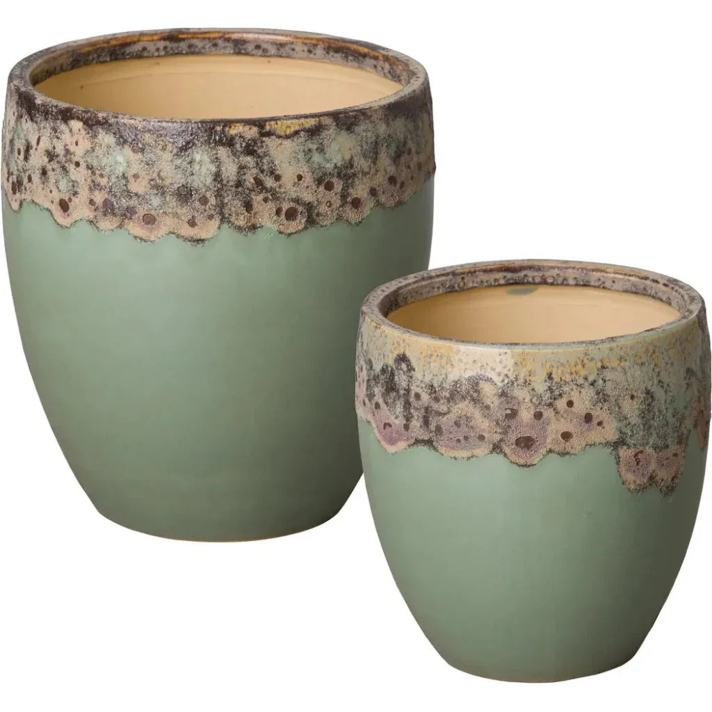 Emissary Weather Resistant Ceramic Round Planter