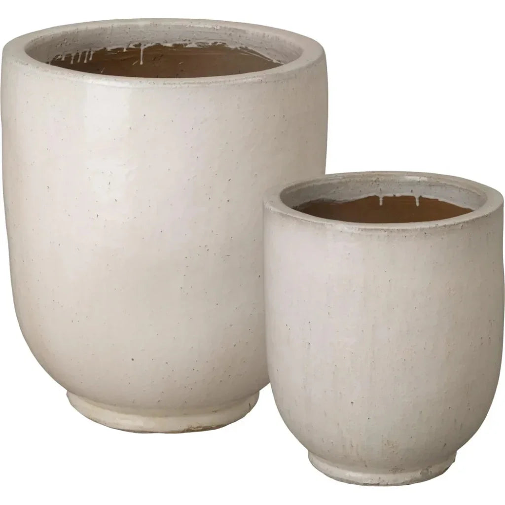 Emissary Weather Resistant Round Ceramic Planter