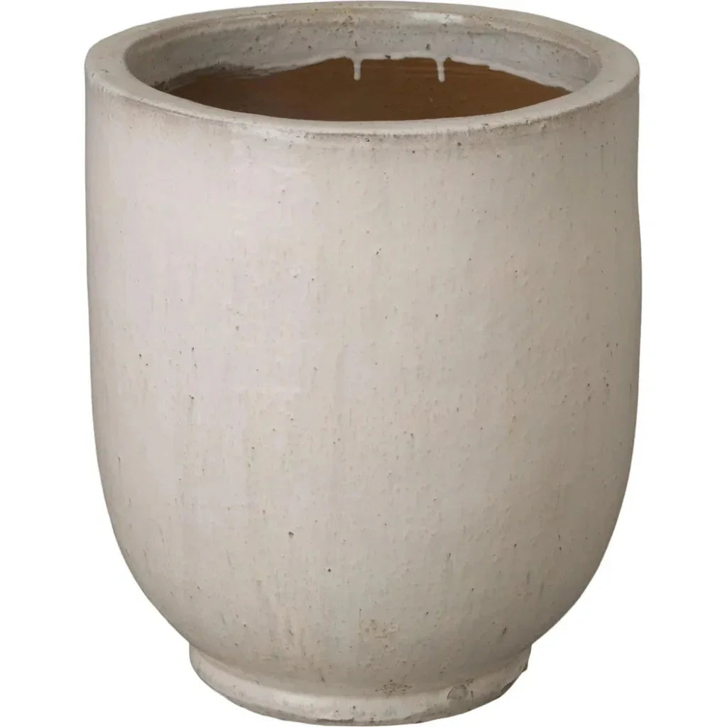 Emissary Weather Resistant Round Ceramic Planter