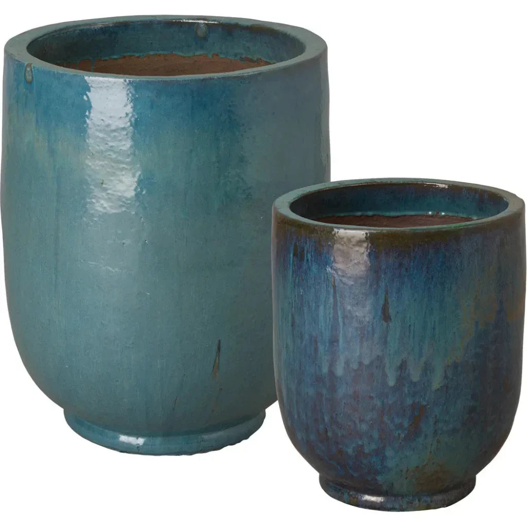 Emissary Weather Resistant Round Ceramic Planter