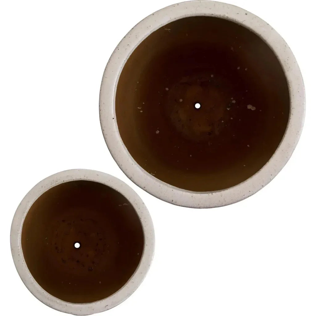 Emissary Weather Resistant Round Ceramic Planter