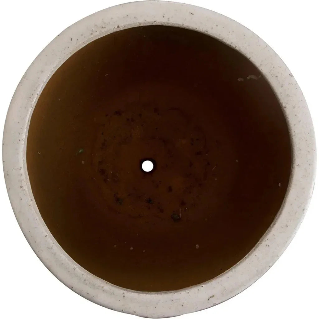 Emissary Weather Resistant Round Ceramic Planter