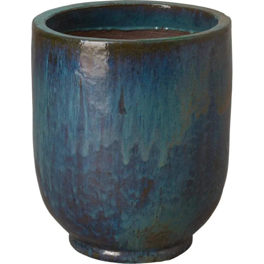 Emissary Weather Resistant Round Ceramic Planter