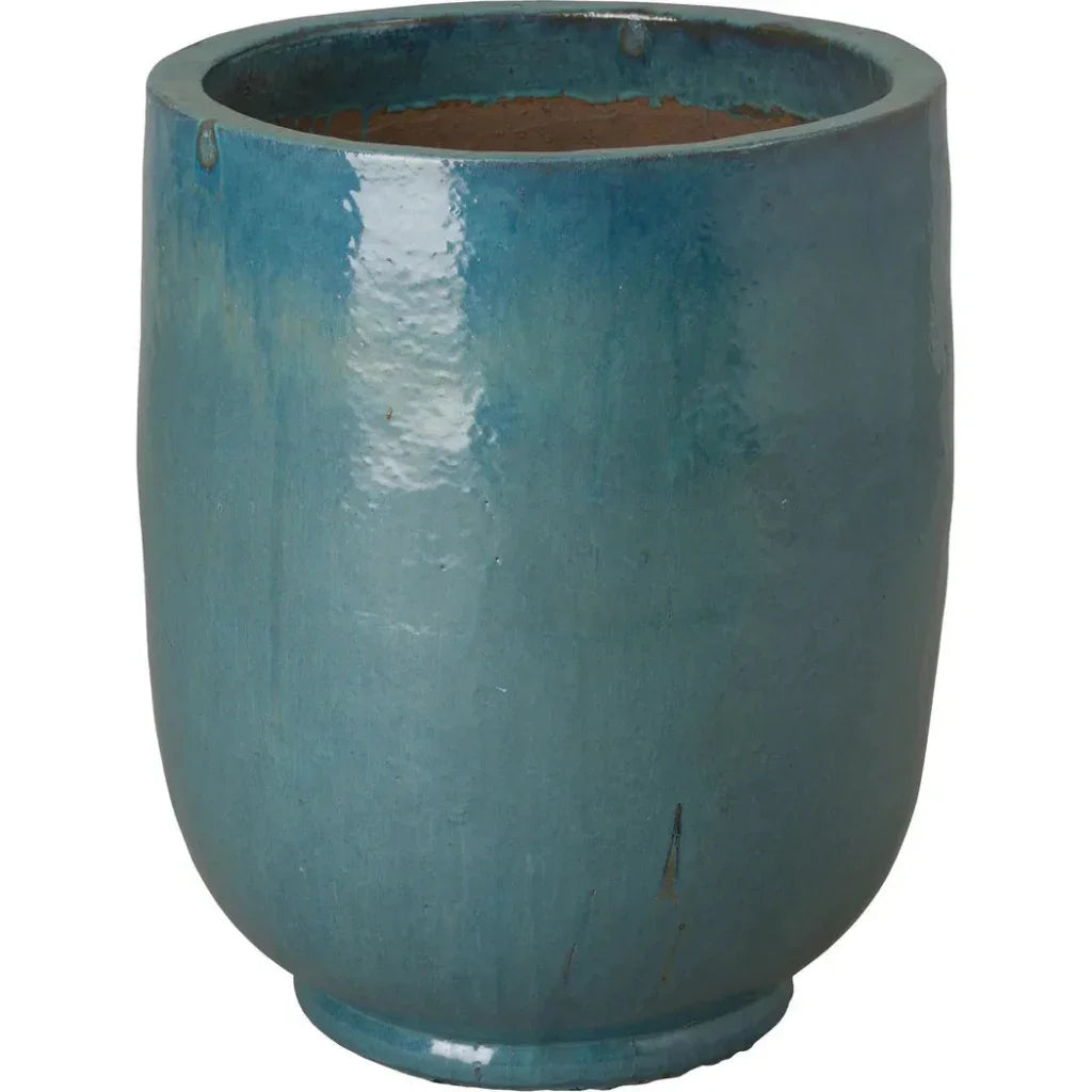 Emissary Weather Resistant Round Ceramic Planter