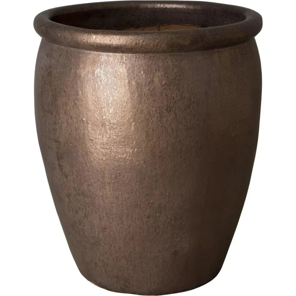 Emissary Weather Resistant Round Ceramic Pot