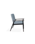 Welles Cushion Cafe Dining Chair With Rustic Polymer Arm