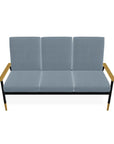 Welles Cushion Three-Seat Sofa With Rustic Polymer Arm