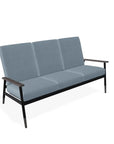 Welles Cushion Three-Seat Sofa With Rustic Polymer Arm