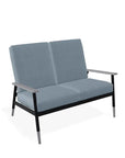 Welles Cushion Two-Seat Loveseat With Rustic Polymer Arm