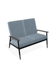 Welles Cushion Two-Seat Loveseat With Rustic Polymer Arm