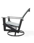 Wexler Sling Chat Height Swivel Rocker with Rustic Polymer Arms