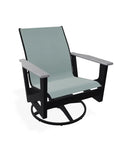 Wexler Sling Chat Height Swivel Rocker with Rustic Polymer Arms