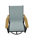 Wexler Sling Chat Height Swivel Rocker with Rustic Polymer Arms