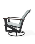 Wexler Sling Chat Height Swivel Rocker with Rustic Polymer Arms