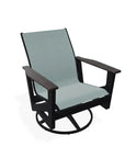 Wexler Sling Chat Height Swivel Rocker with Rustic Polymer Arms