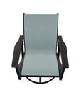 Wexler Sling Chat Height Swivel Rocker with Rustic Polymer Arms