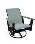 Wexler Sling Chat Height Swivel Rocker with Rustic Polymer Arms