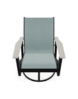 Wexler Sling Chat Height Swivel Rocker with Rustic Polymer Arms