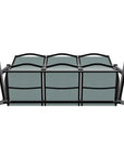 Wexler Sling Chat Three-Seat Sofa with Rustic Polymer Arms