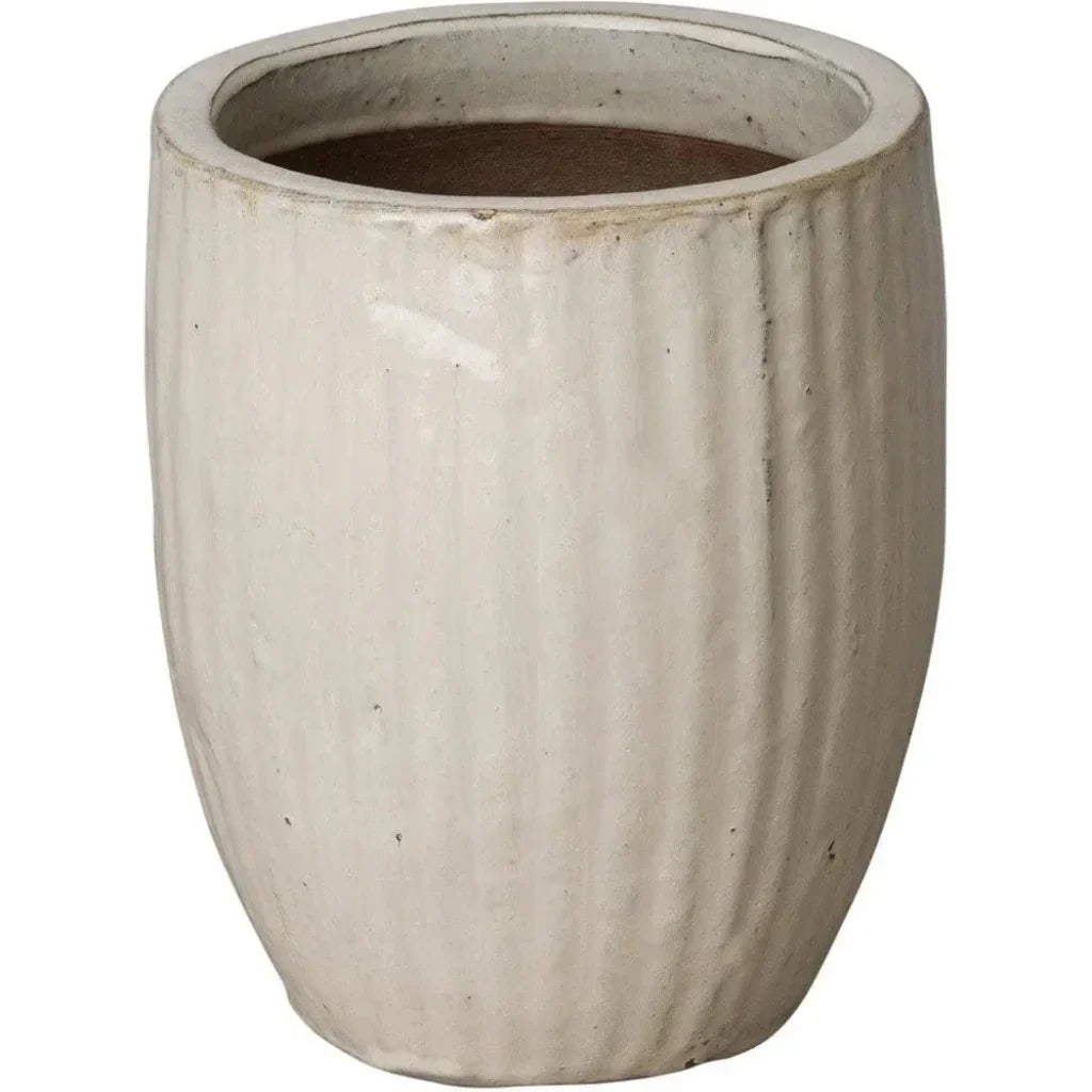 Emissary White Handcrafted Ceramic Round Planter