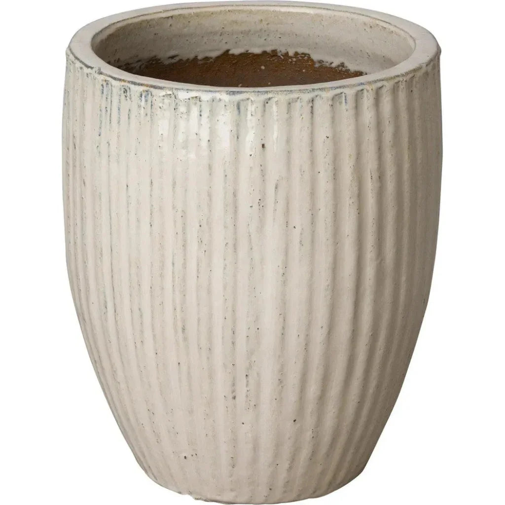 Emissary White Handcrafted Ceramic Round Planter
