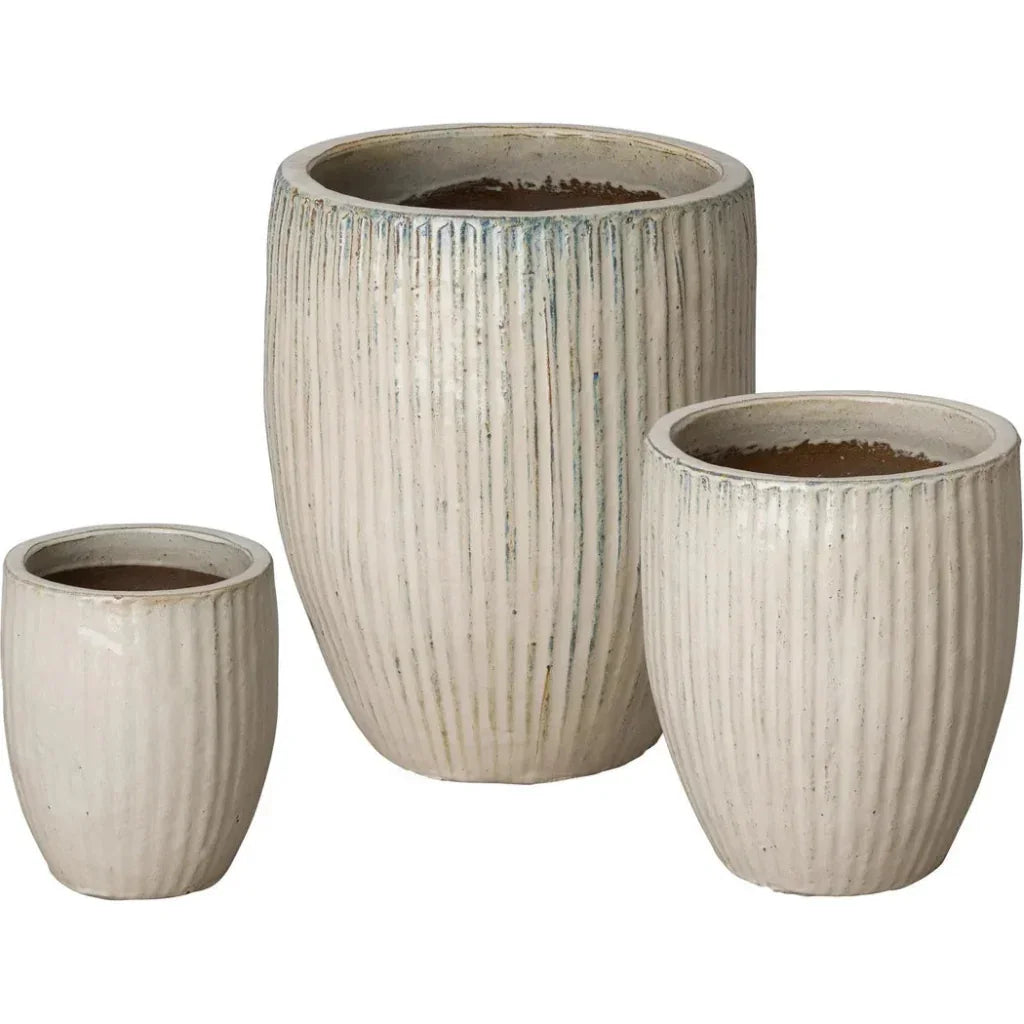 Emissary White Handcrafted Ceramic Round Planter