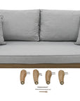 Wings 3 Seat Sofa - Mixed Grey Outdoor Sofa