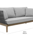 Wings 3 Seat Sofa - Mixed Grey Outdoor Sofa