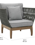 Wings Lounge Chair Set of Two - Mixed Grey Outdoor Lounge Chairs