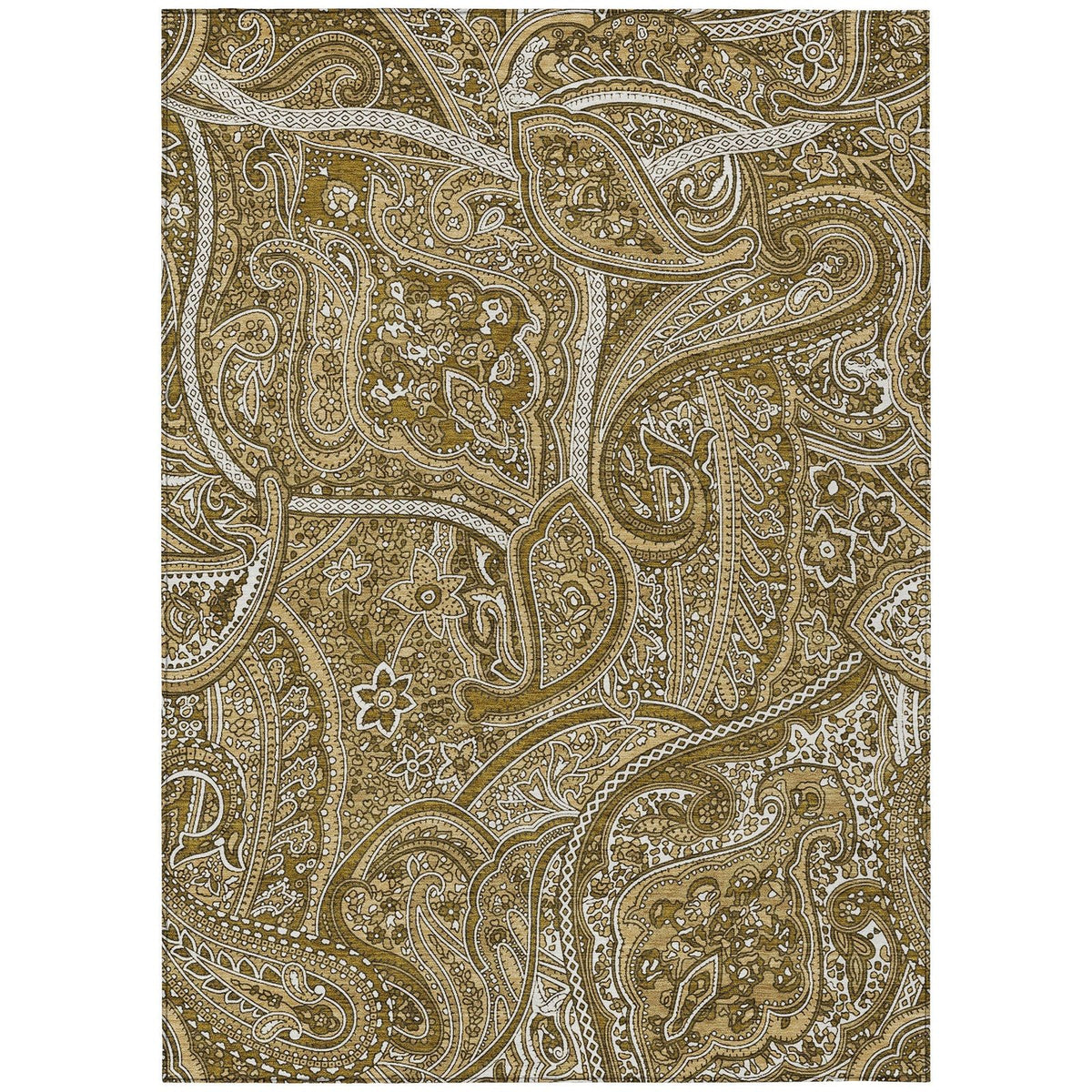 Addison Rugs Woven Blocks Brown Washable Indoor-Outdoor Rug