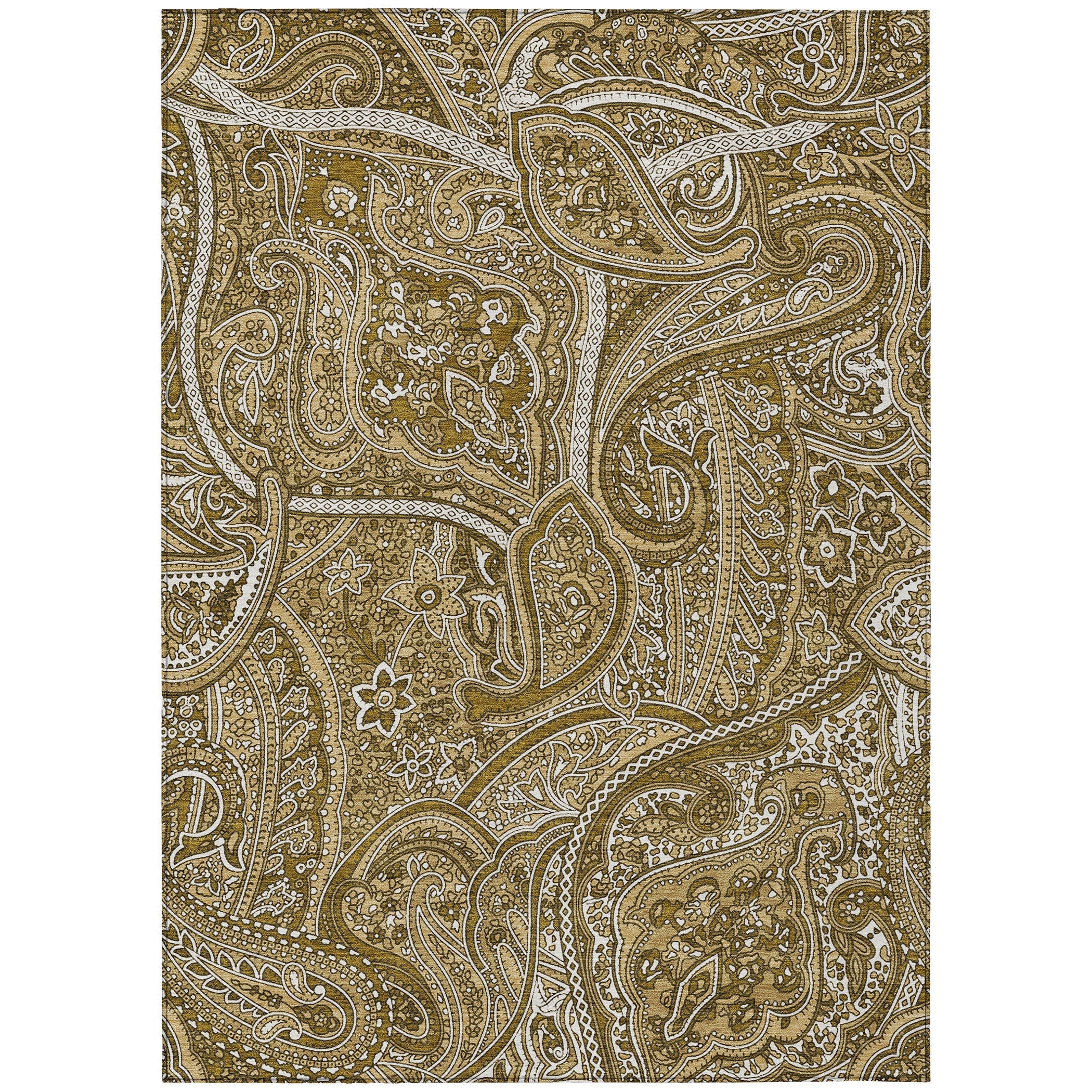 Addison Rugs Woven Blocks Brown Washable Indoor-Outdoor Rug