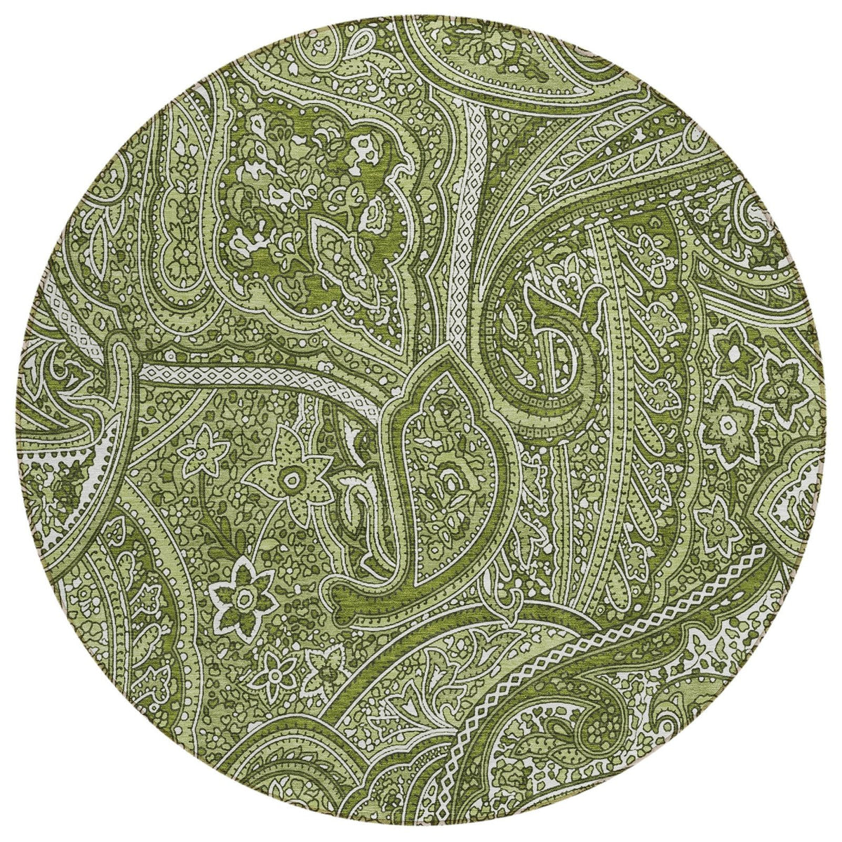 Addison Rugs Woven Blocks Green Washable Indoor-Outdoor Rug