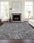 Addison Rugs Woven Blocks Grey Washable Indoor-Outdoor Rug