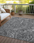 Addison Rugs Woven Blocks Grey Washable Indoor-Outdoor Rug