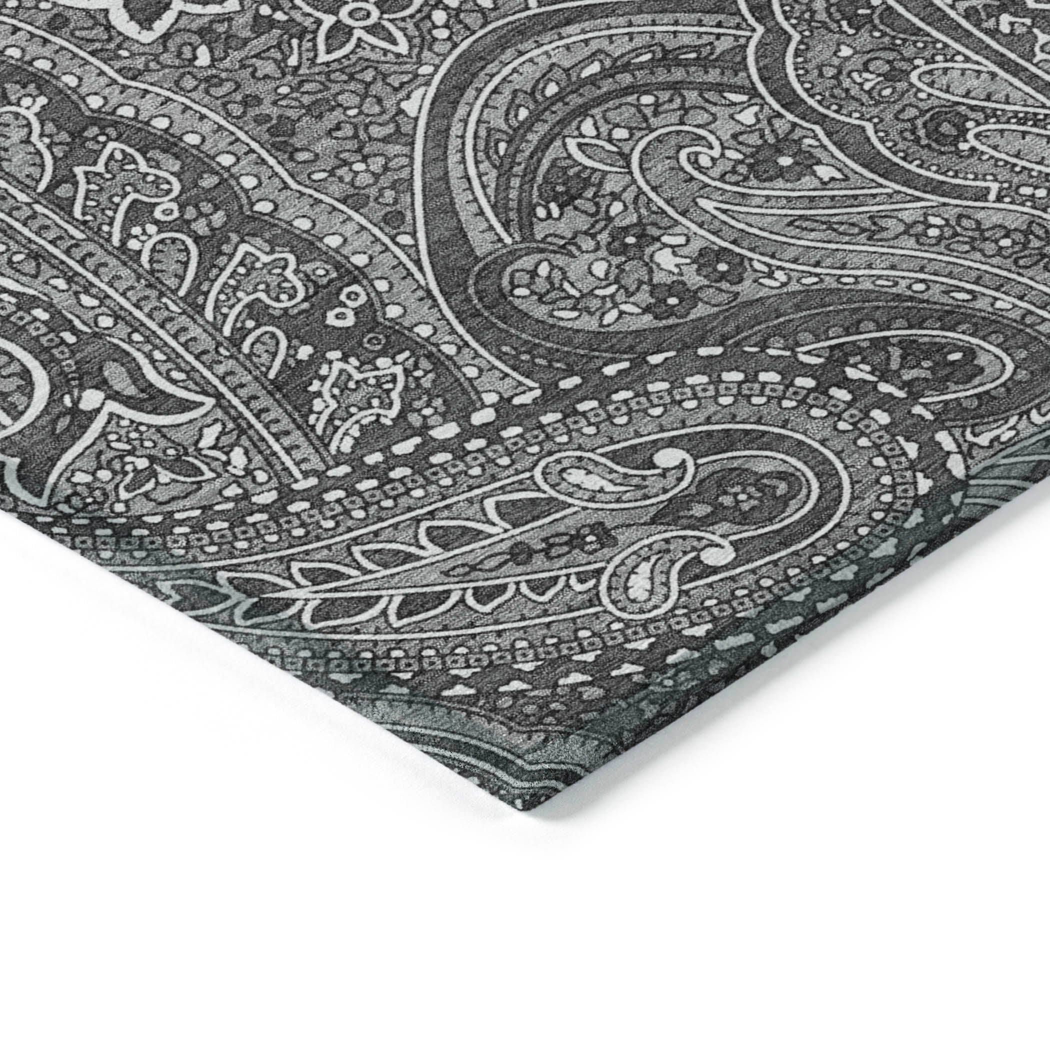 Addison Rugs Woven Blocks Grey Washable Indoor-Outdoor Rug