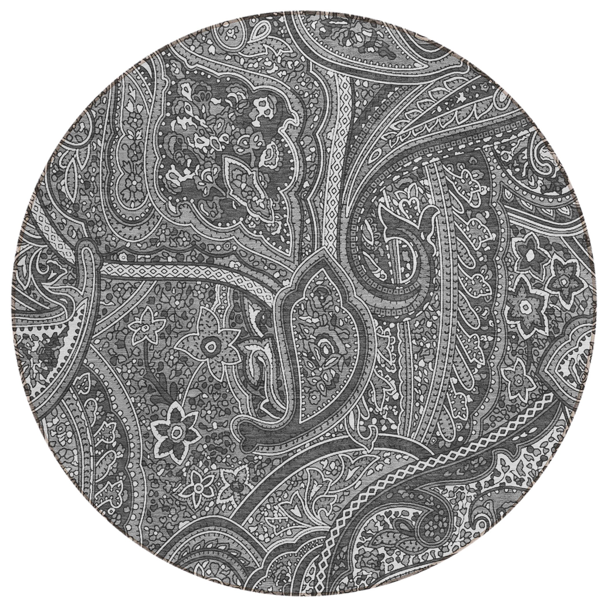 Addison Rugs Woven Blocks Grey Washable Indoor-Outdoor Rug