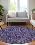 Addison Rugs Woven Blocks Purple Washable Indoor-Outdoor Rug