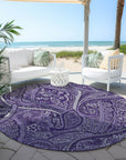 Addison Rugs Woven Blocks Purple Washable Indoor-Outdoor Rug
