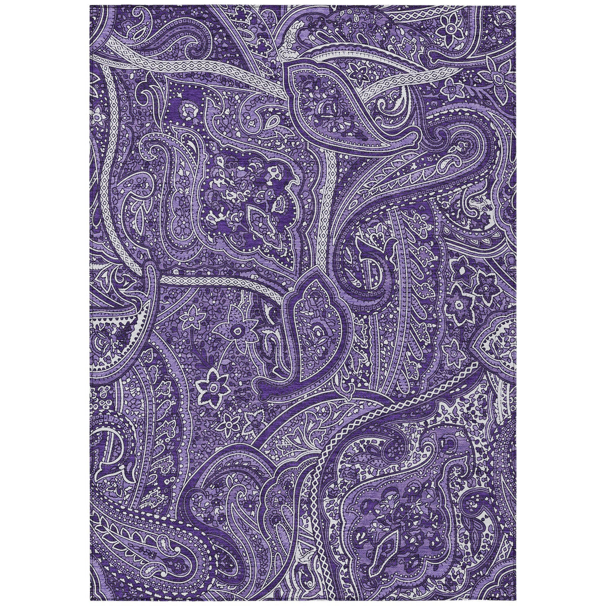 Addison Rugs Woven Blocks Purple Washable Indoor-Outdoor Rug