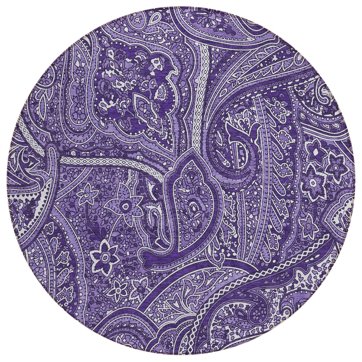 Addison Rugs Woven Blocks Purple Washable Indoor-Outdoor Rug
