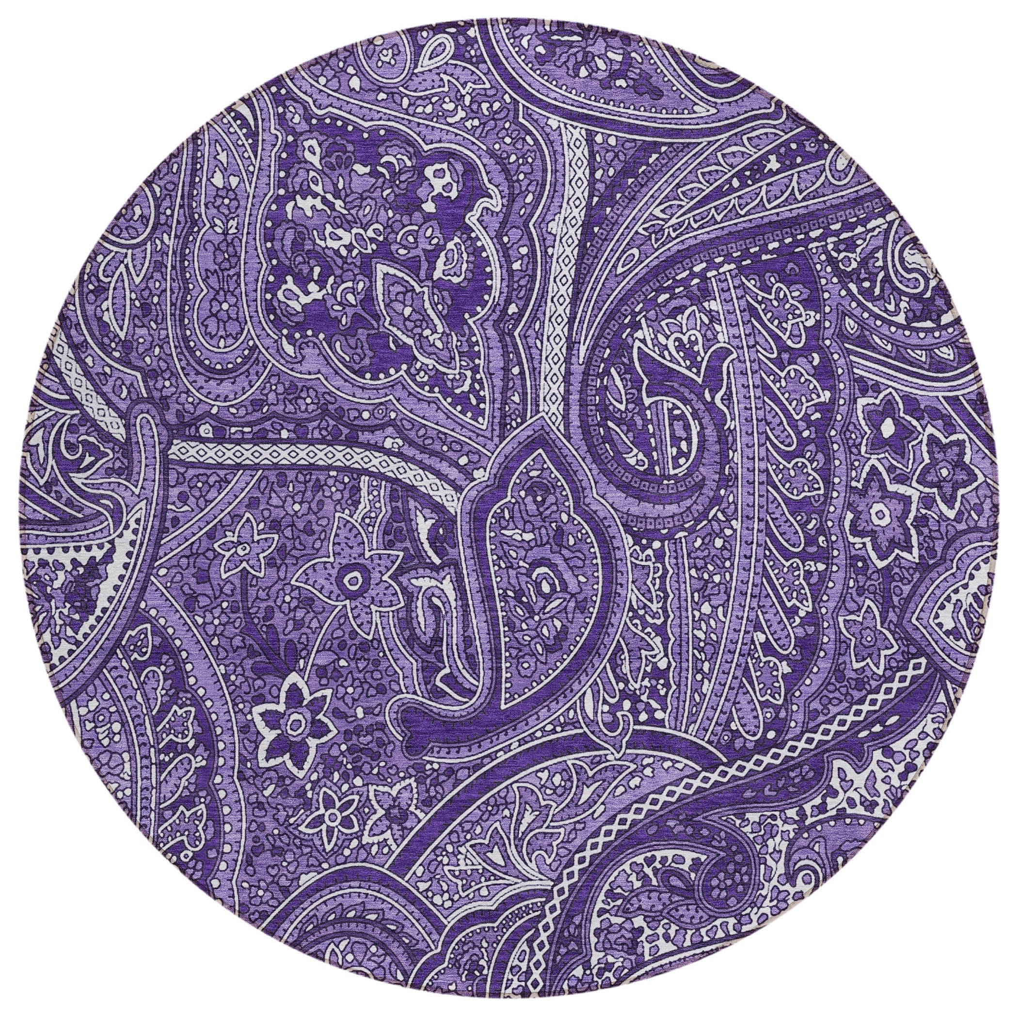 Addison Rugs Woven Blocks Purple Washable Indoor-Outdoor Rug