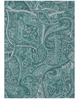 Addison Rugs Woven Blocks Teal Washable Indoor-Outdoor Rug