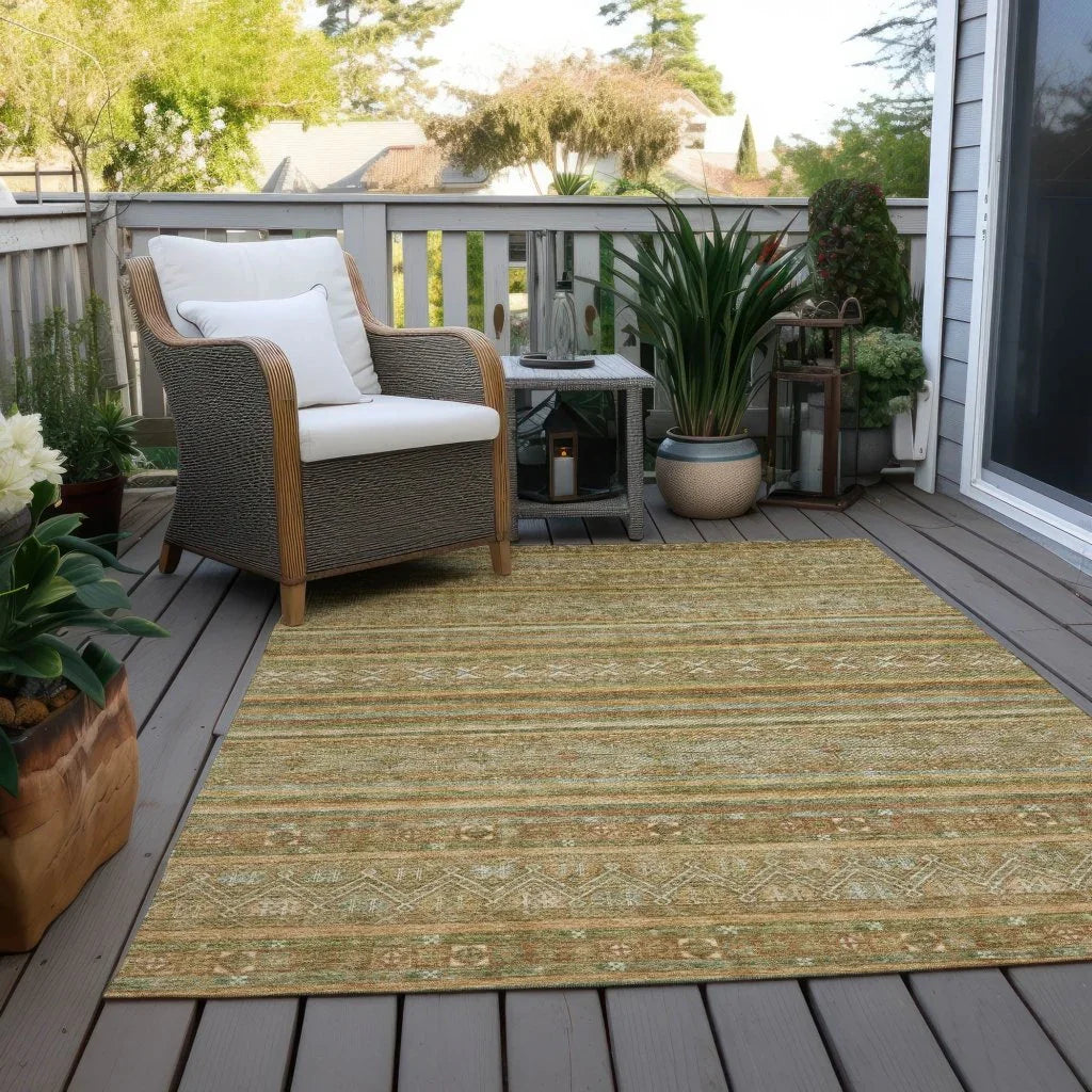 LOOMLAN Rugs Ysadora Aloe Washable Indoor-Outdoor Rug