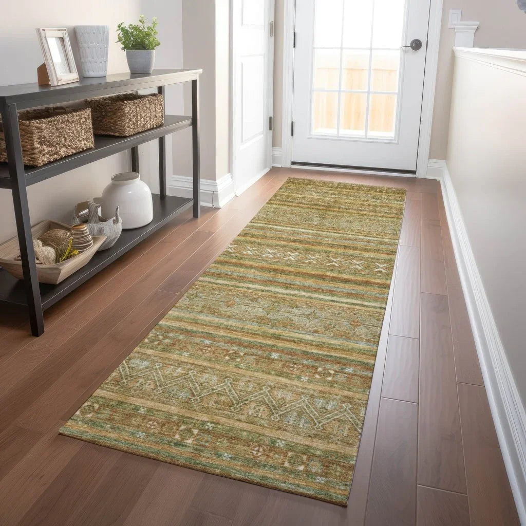 LOOMLAN Rugs Ysadora Aloe Washable Indoor-Outdoor Rug