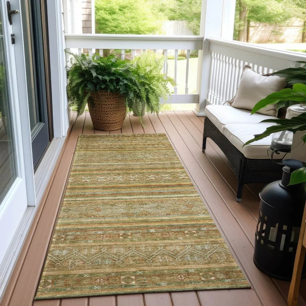 LOOMLAN Rugs Ysadora Aloe Washable Indoor-Outdoor Rug