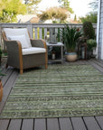 LOOMLAN Rugs Ysadora Green Washable Indoor-Outdoor Rug