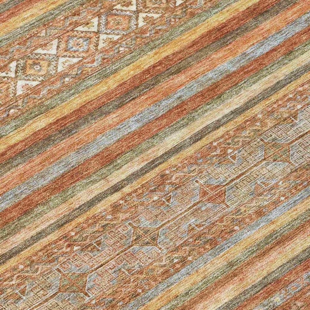 LOOMLAN Rugs Ysadora Orange Washable Indoor-Outdoor Rug