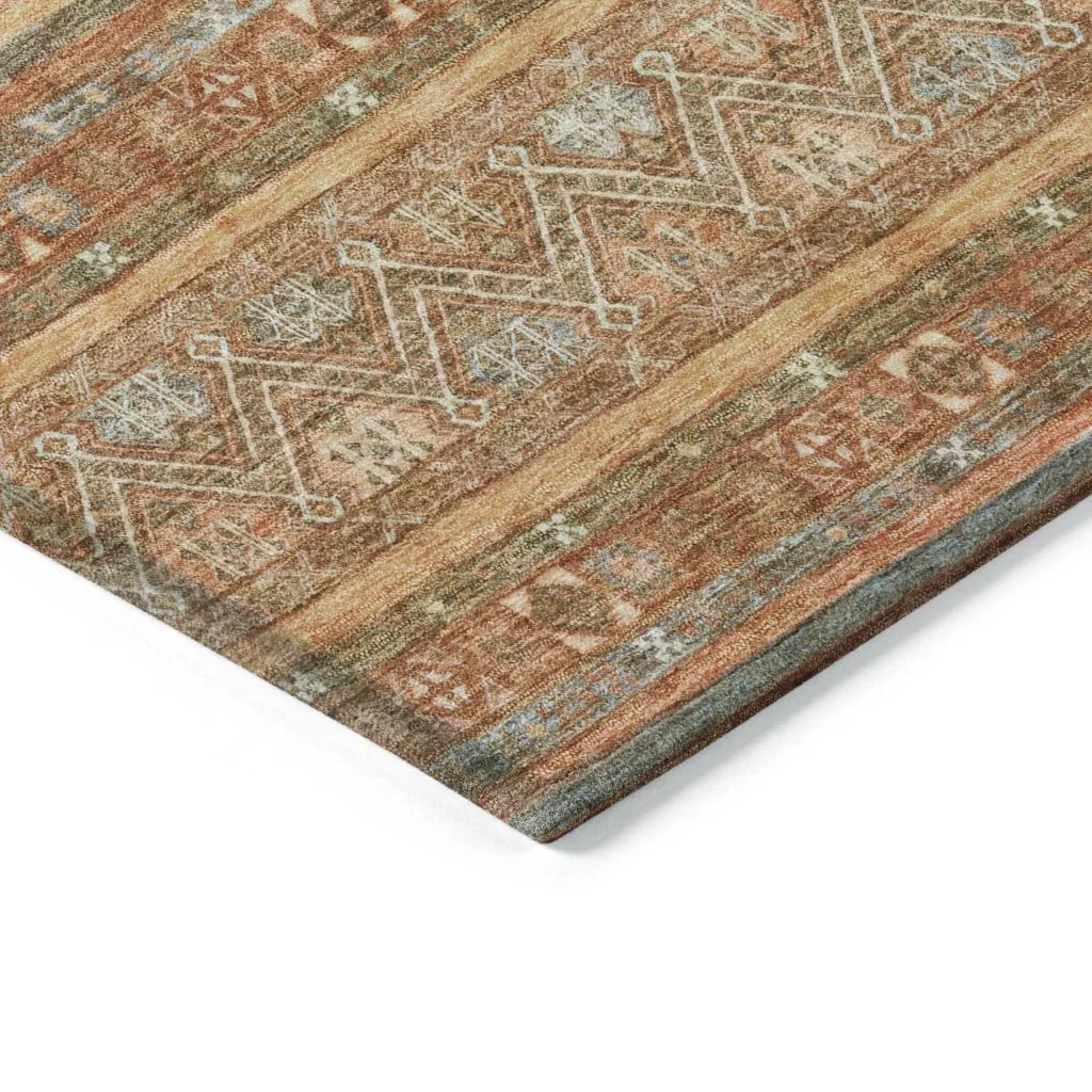 LOOMLAN Rugs Ysadora Orange Washable Indoor-Outdoor Rug
