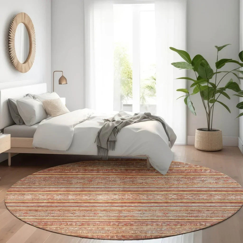 LOOMLAN Rugs Ysadora Paprika Washable Indoor-Outdoor Rug