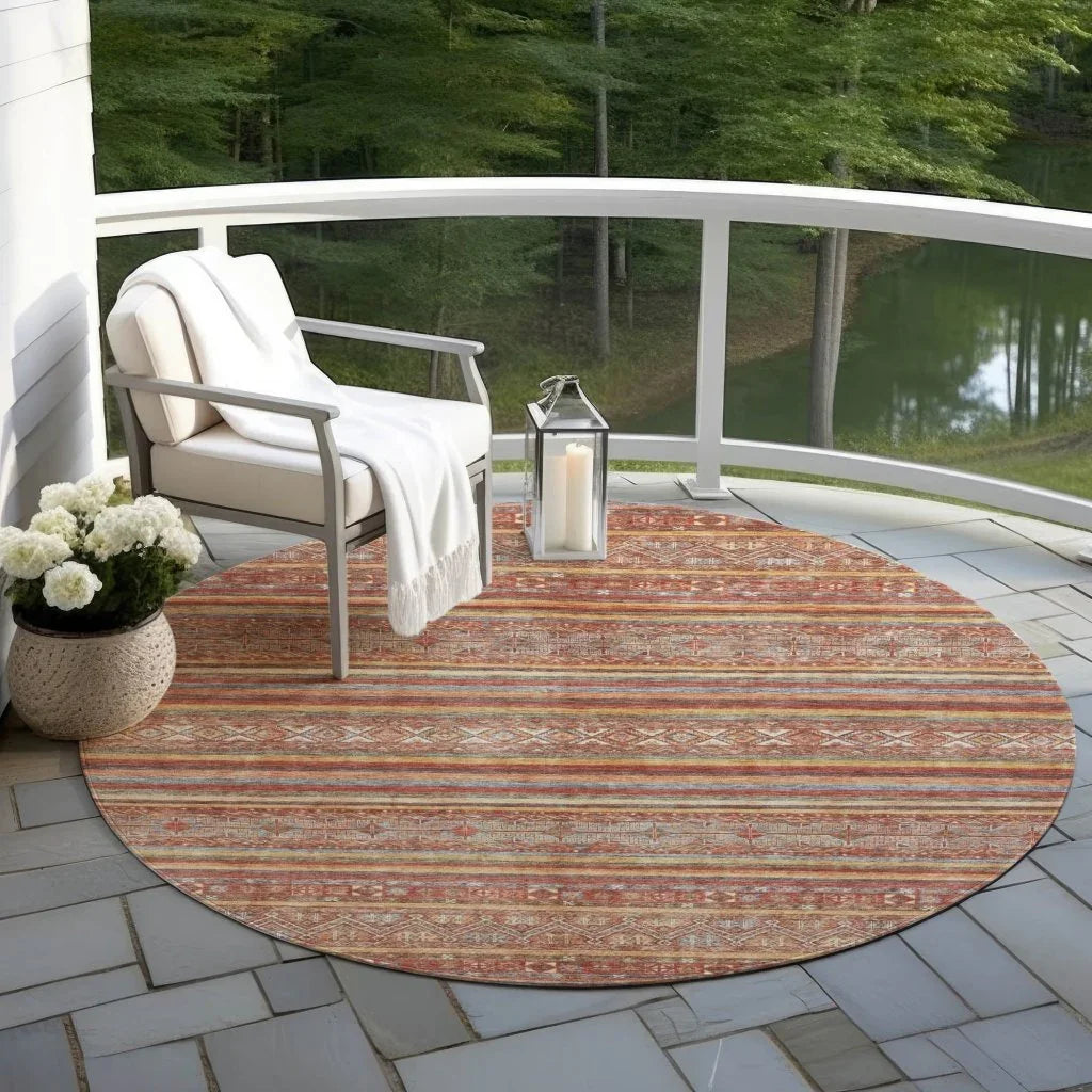 LOOMLAN Rugs Ysadora Paprika Washable Indoor-Outdoor Rug